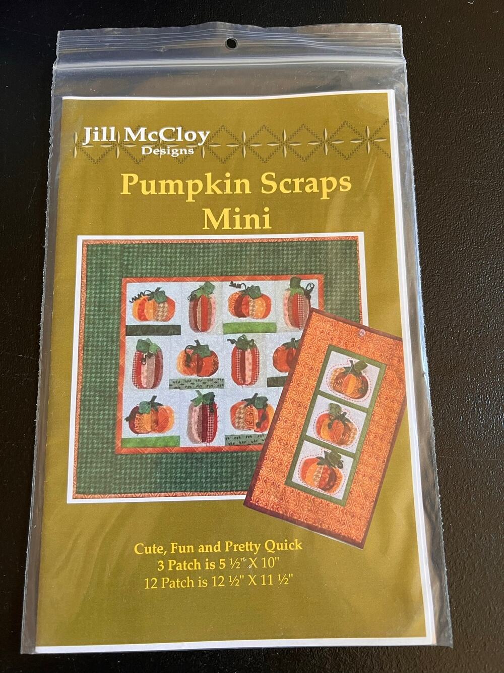Mini Quilt Pattern Pumpkins Scaps by Jill McCloy Fall Autumn NEW